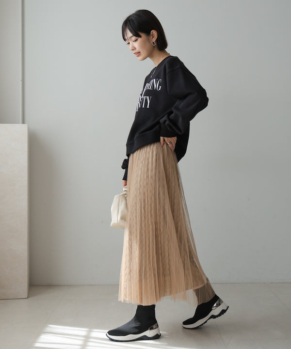 【WEB限定】チュールプリーツモールラメスカート