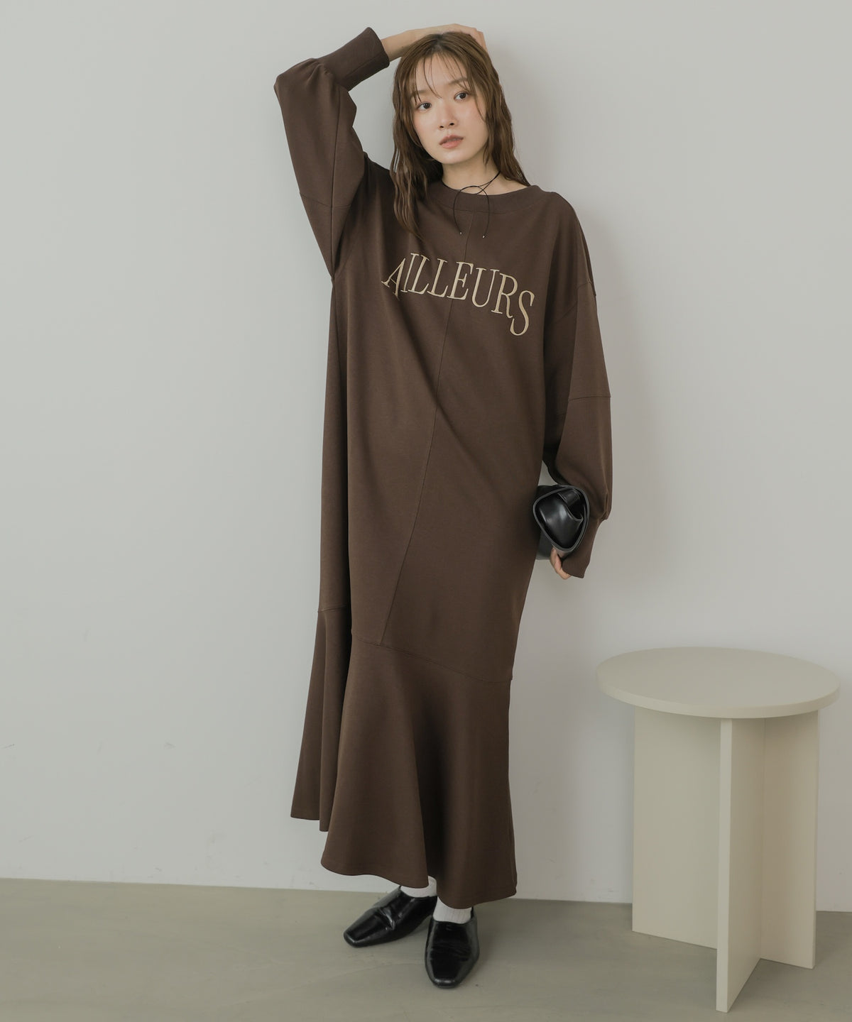 上品見え美シルエットマーメイドカットワンピース