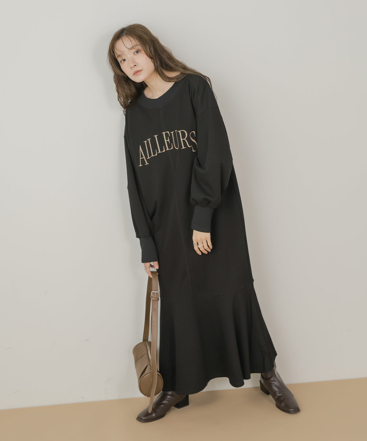 上品見え美シルエットマーメイドカットワンピース