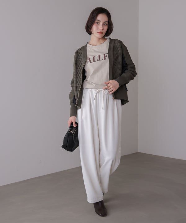 ケーブル布帛ドッキングＺＩＰブルゾン