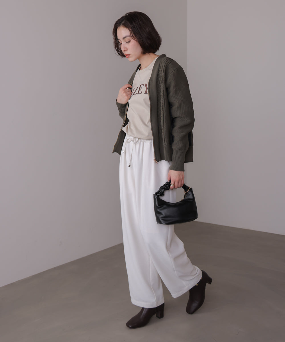 ケーブル布帛ドッキングＺＩＰブルゾン