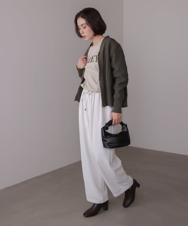 ケーブル布帛ドッキングＺＩＰブルゾン