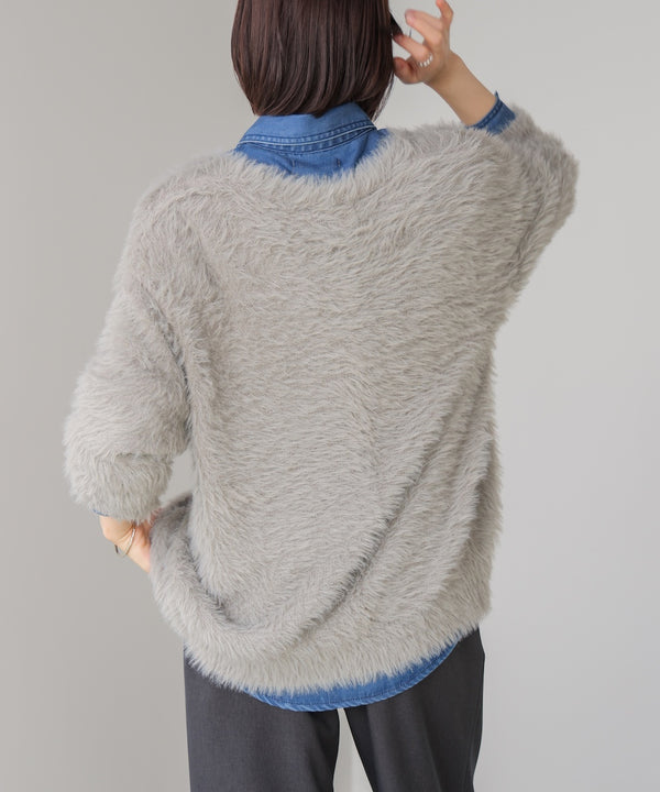 起毛加工シャギーカーディガン［11/20発送予定］