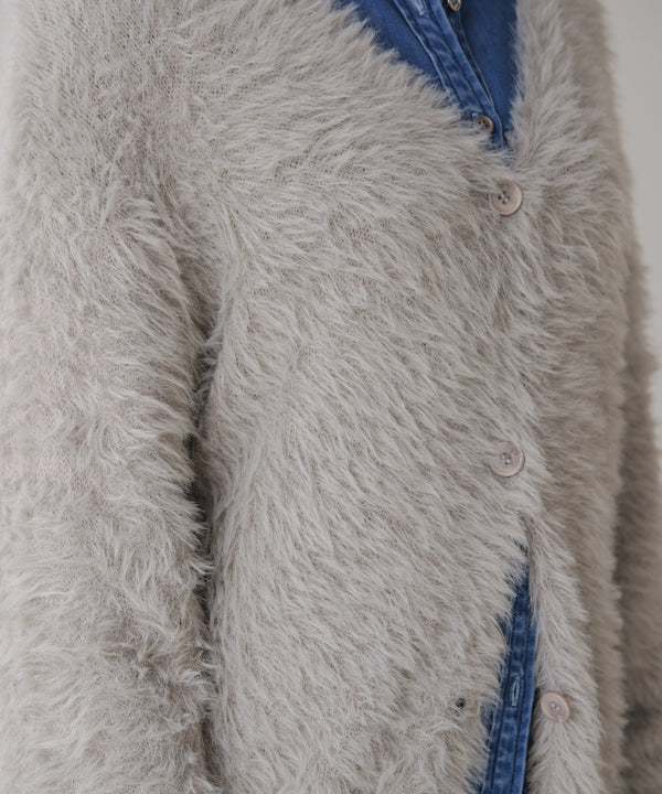 起毛加工シャギーカーディガン［11/20発送予定］