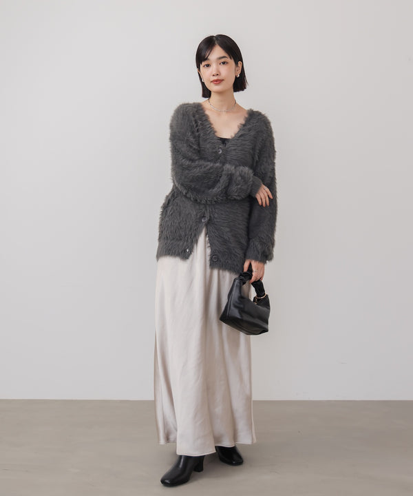 起毛加工シャギーカーディガン［11/20発送予定］