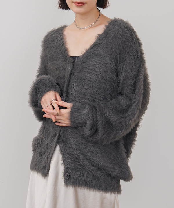 起毛加工シャギーカーディガン［11/20発送予定］