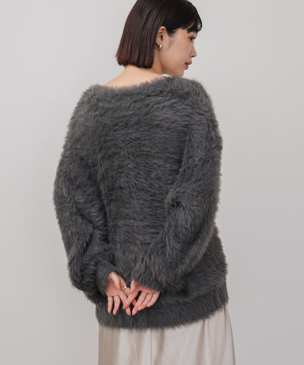 起毛加工シャギーカーディガン［11/20発送予定］