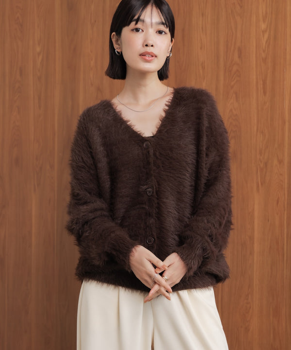 起毛加工シャギーカーディガン［11/20発送予定］