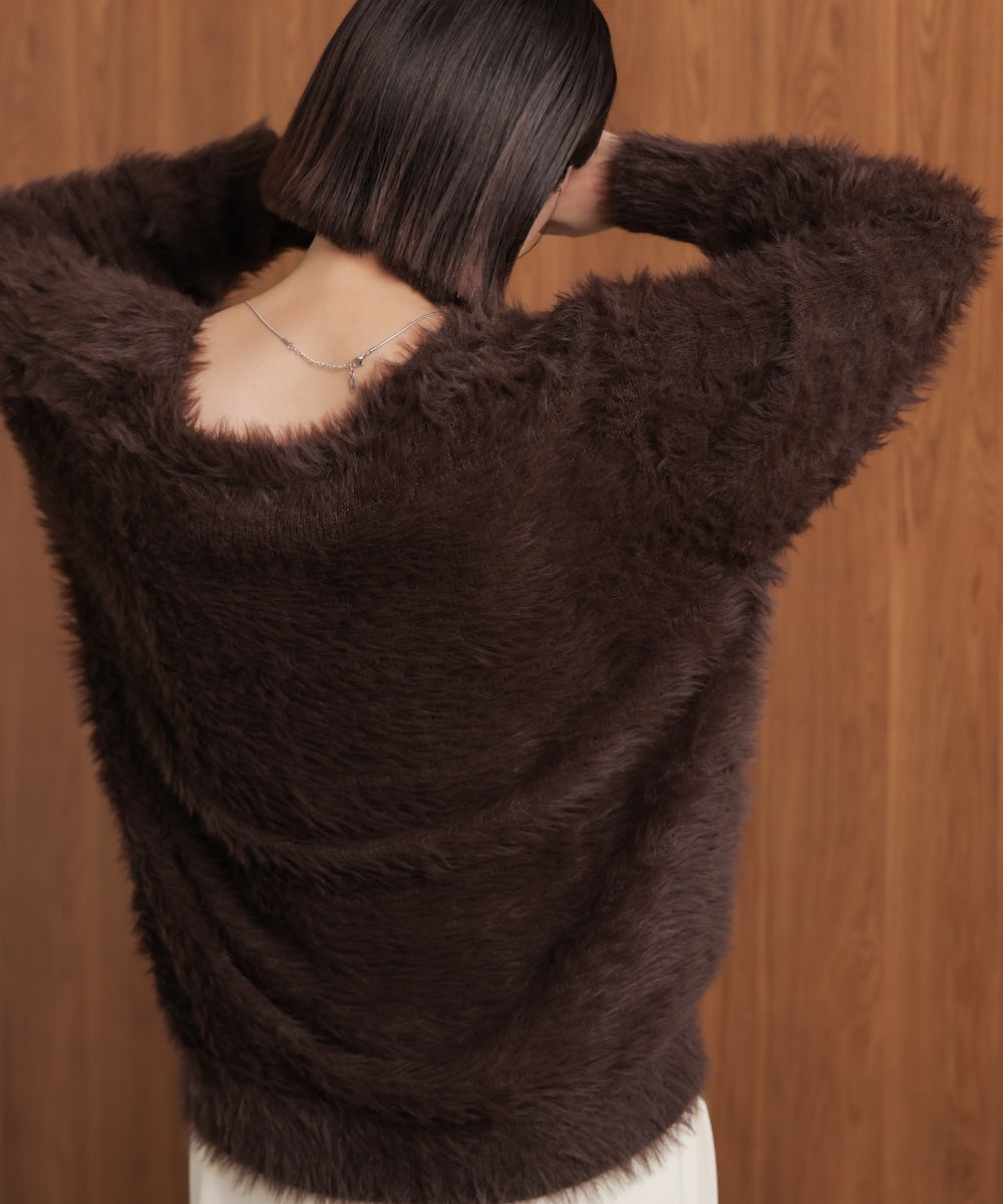 起毛加工シャギーカーディガン［11/20発送予定］