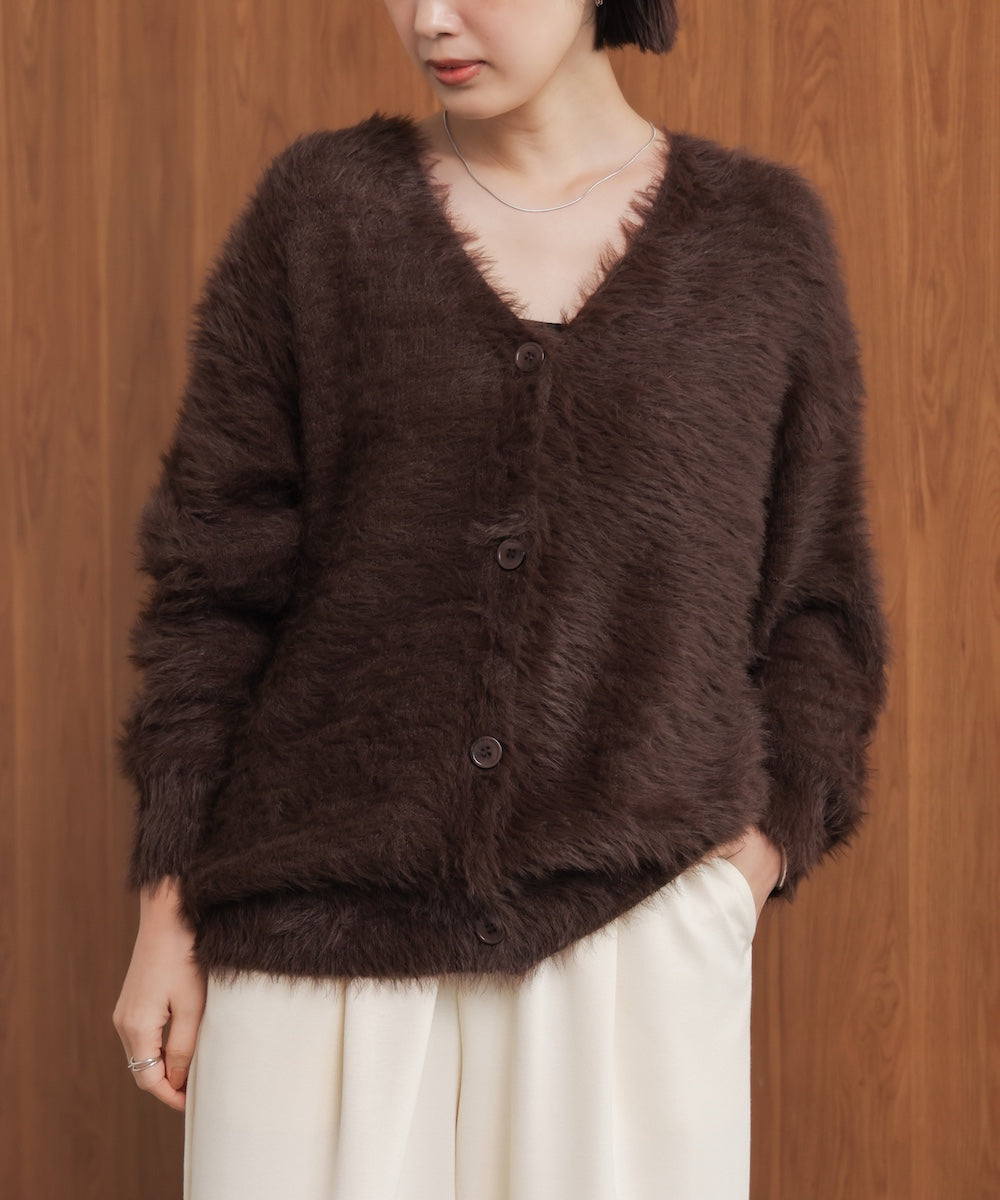 起毛加工シャギーカーディガン［11/20発送予定］