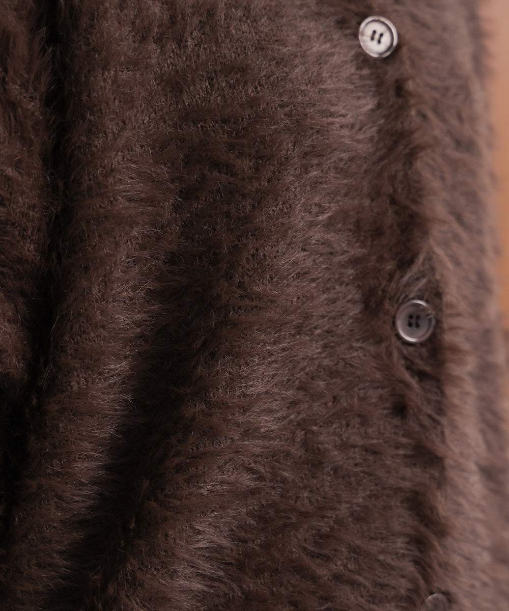 起毛加工シャギーカーディガン［11/20発送予定］