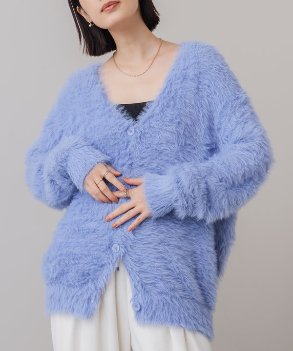 起毛加工シャギーカーディガン［11/20発送予定］