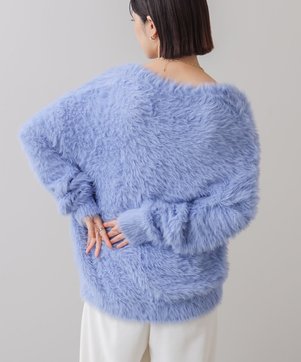 起毛加工シャギーカーディガン［11/20発送予定］