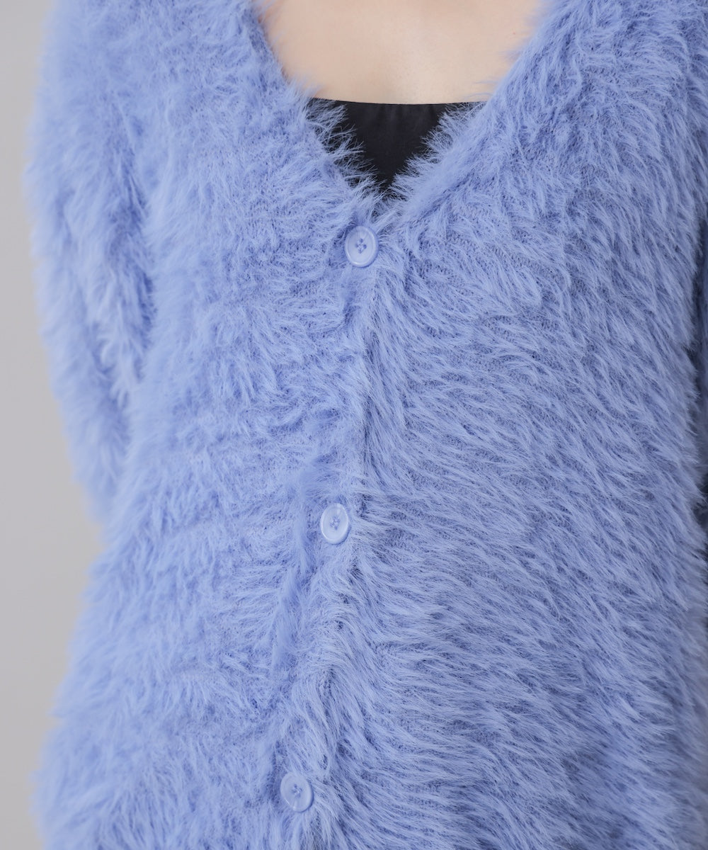 起毛加工シャギーカーディガン［11/20発送予定］