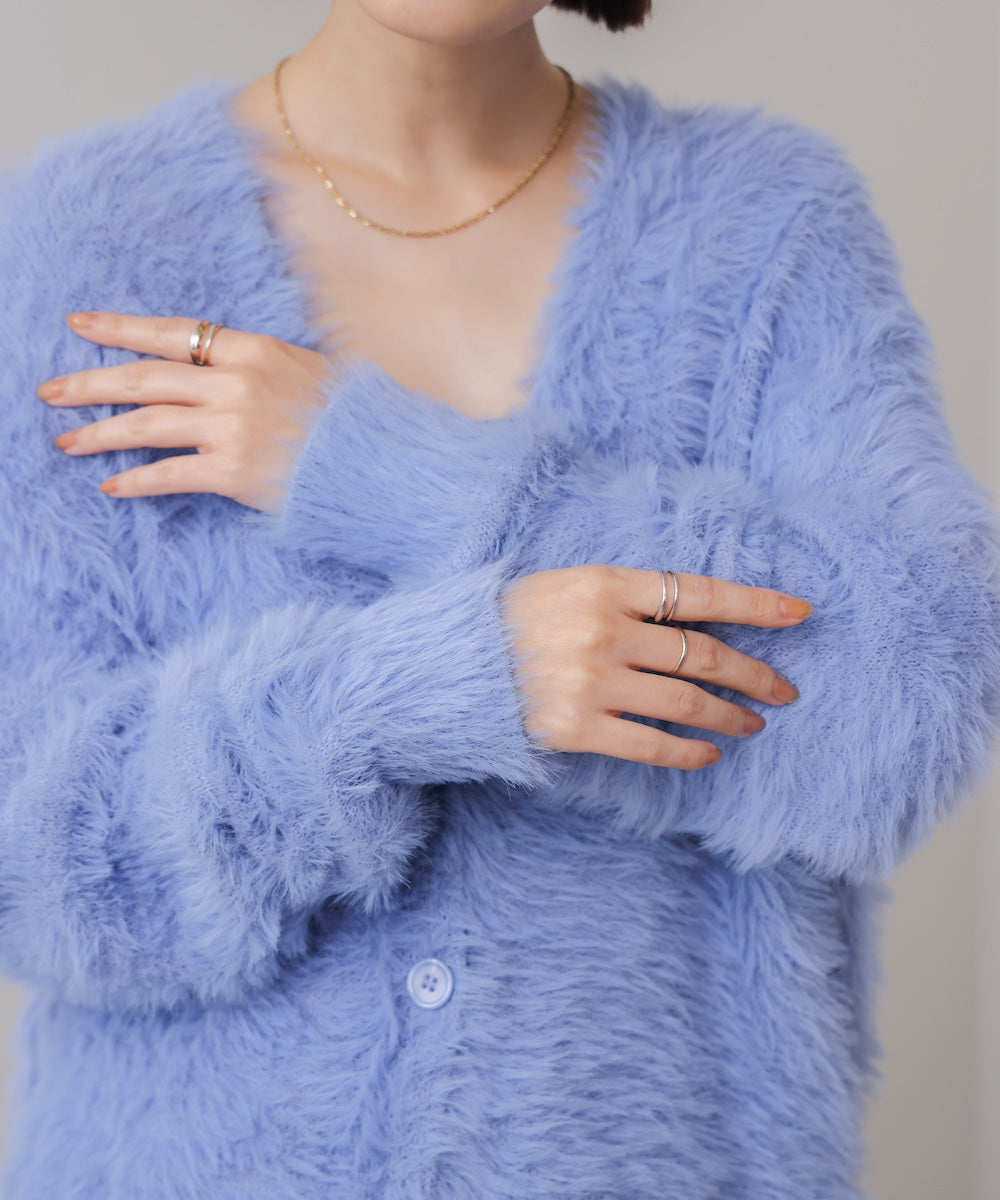 起毛加工シャギーカーディガン［11/20発送予定］