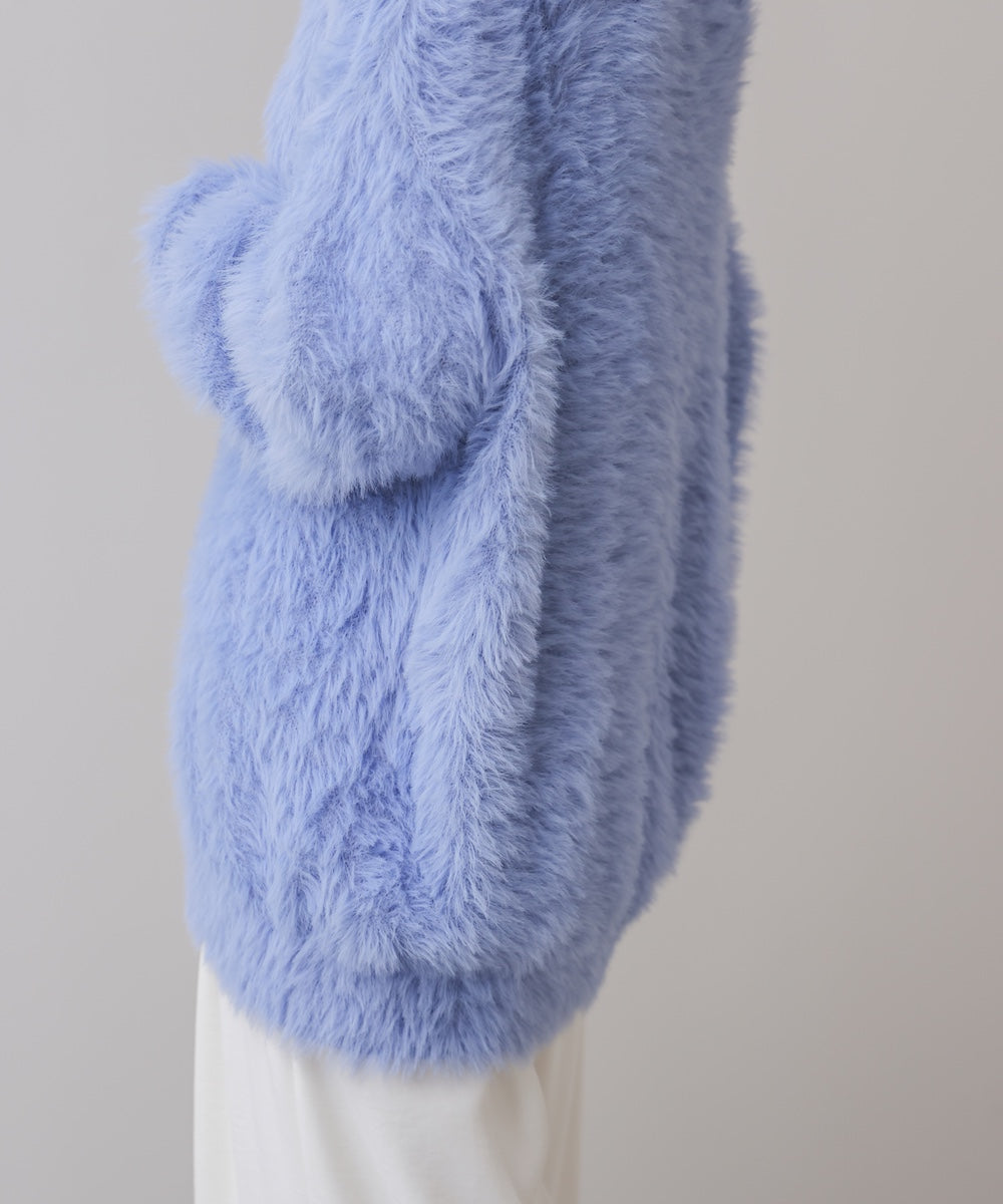 起毛加工シャギーカーディガン［11/20発送予定］