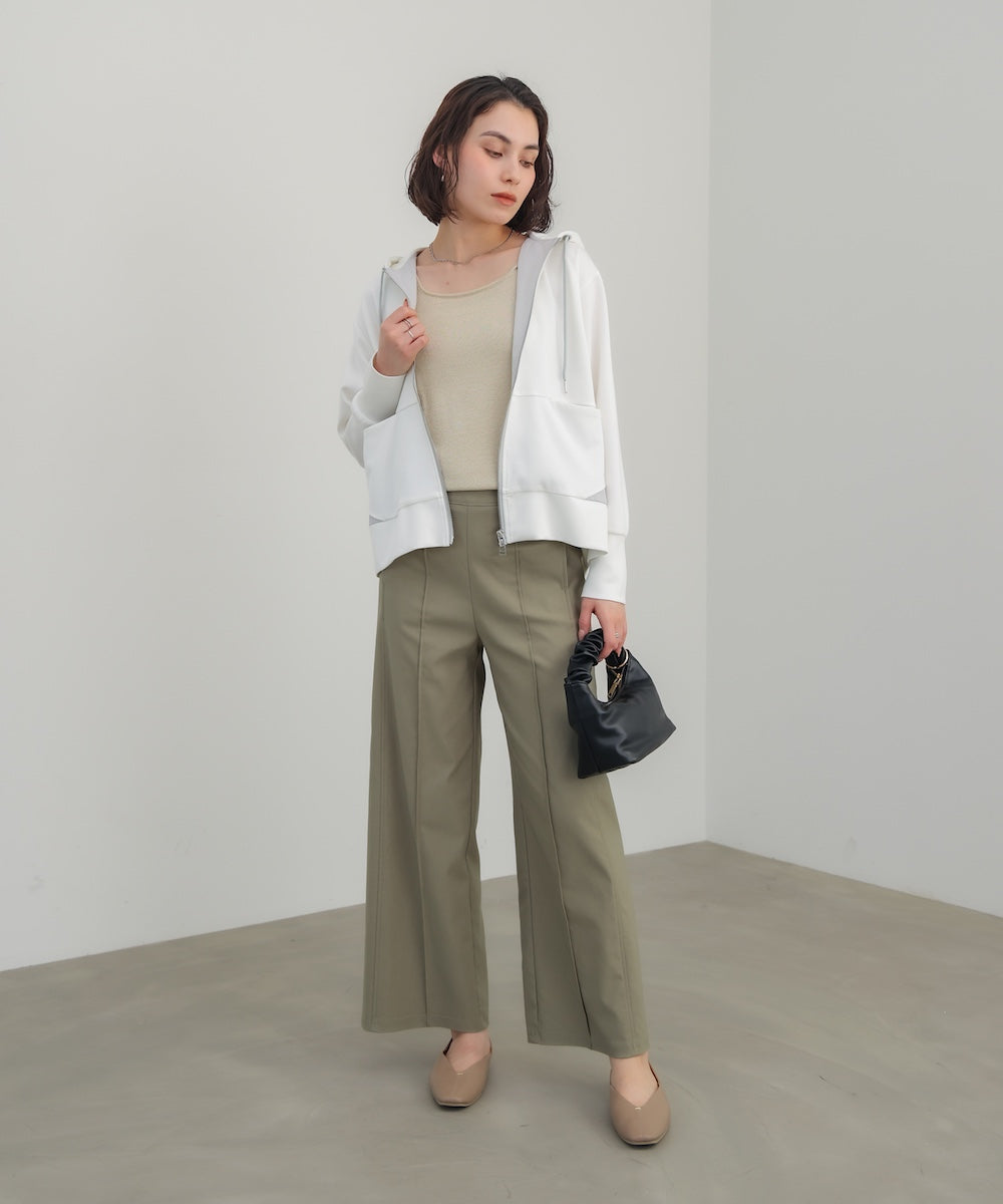 裾レイヤードバックラインＺｉｐパーカー［2/26発送予定］