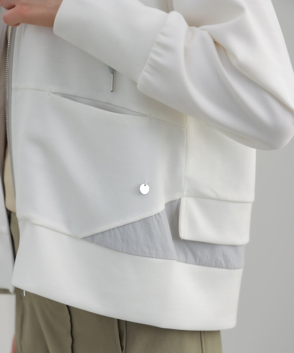 裾レイヤードバックラインＺｉｐパーカー［2/26発送予定］