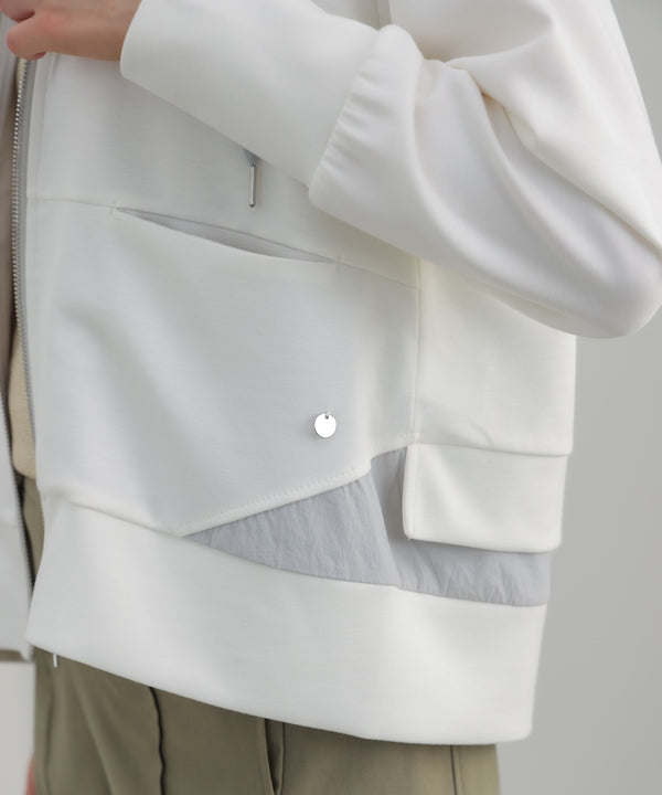 裾レイヤードバックラインＺｉｐパーカー［2/26発送予定］