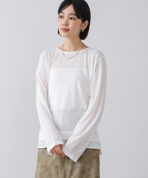 【WEB限定】オーバーサイズシアーウエストマークトップス