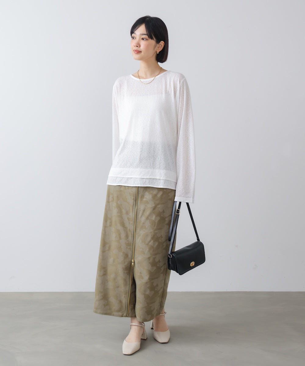 WEB限定】オーバーサイズシアーウエストマークトップス