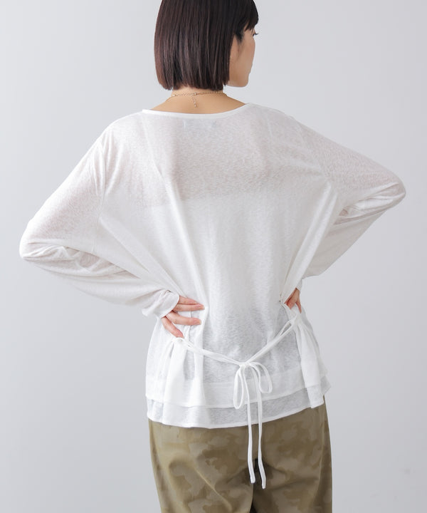 【WEB限定】オーバーサイズシアーウエストマークトップス