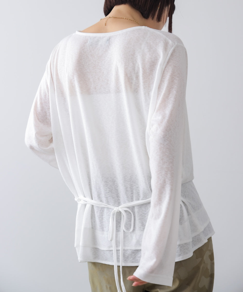 【WEB限定】オーバーサイズシアーウエストマークトップス