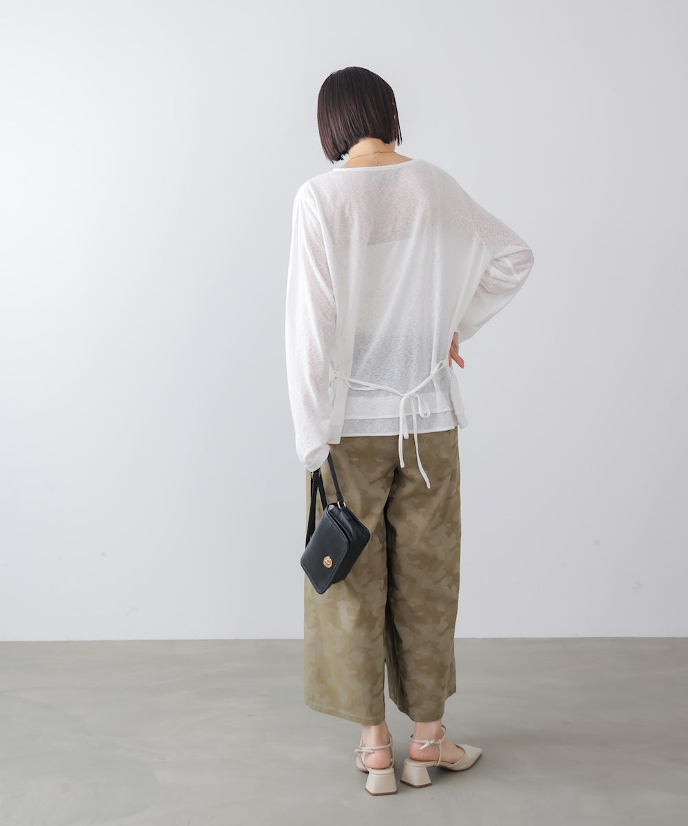 【WEB限定】オーバーサイズシアーウエストマークトップス