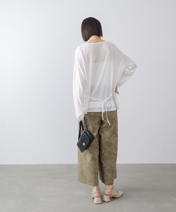 【WEB限定】オーバーサイズシアーウエストマークトップス