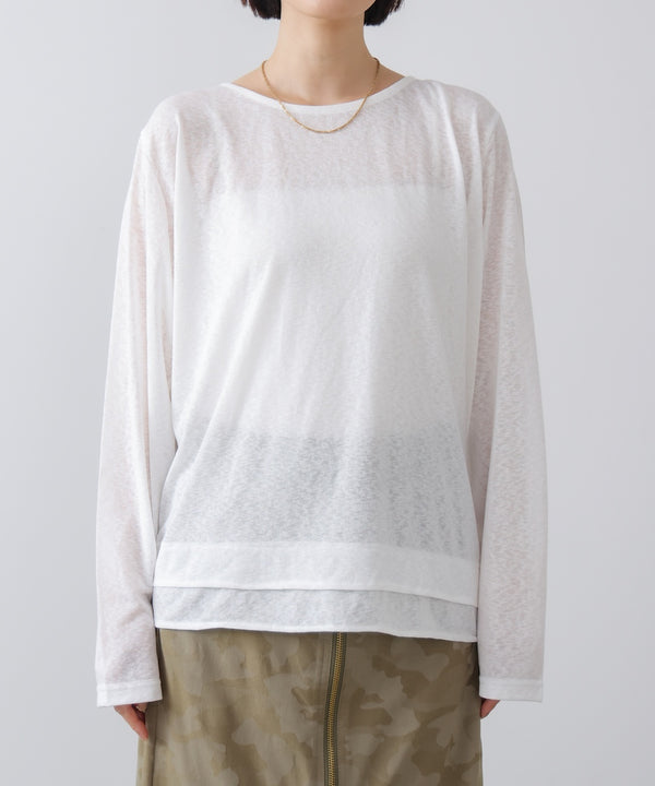 【WEB限定】オーバーサイズシアーウエストマークトップス