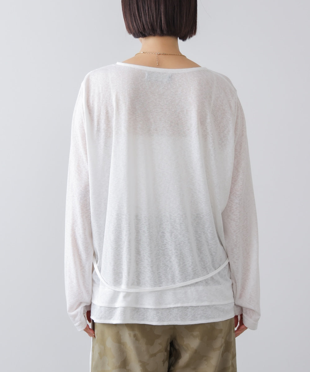 【WEB限定】オーバーサイズシアーウエストマークトップス