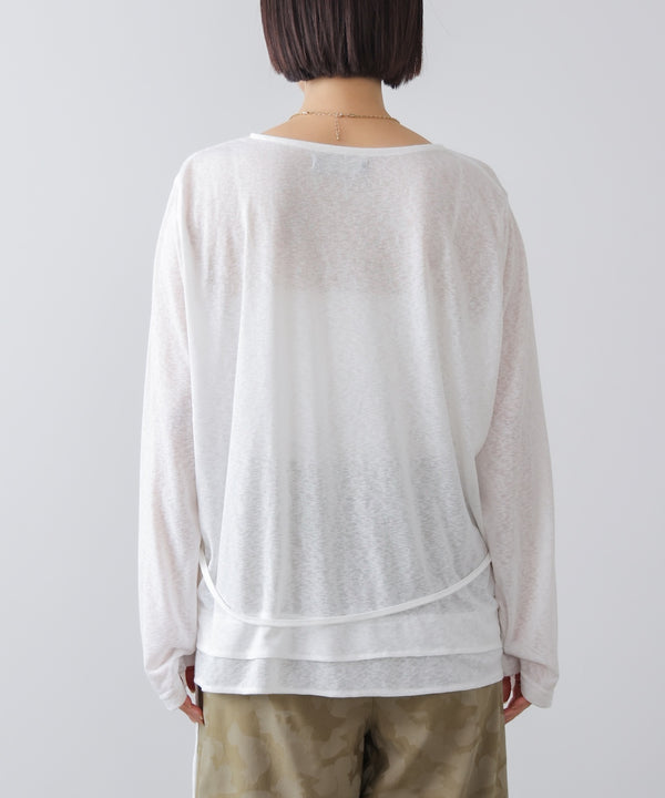 【WEB限定】オーバーサイズシアーウエストマークトップス