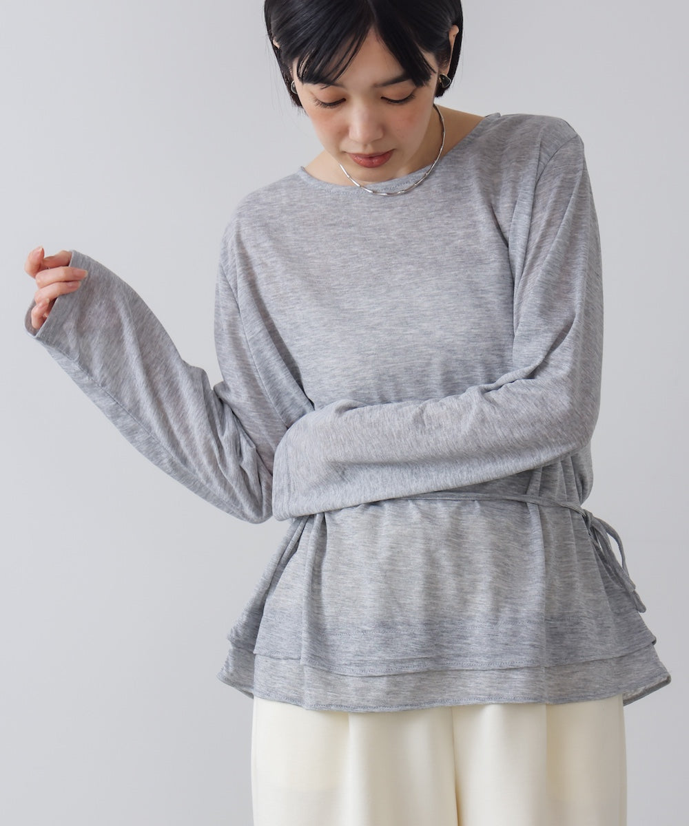 【WEB限定】オーバーサイズシアーウエストマークトップス