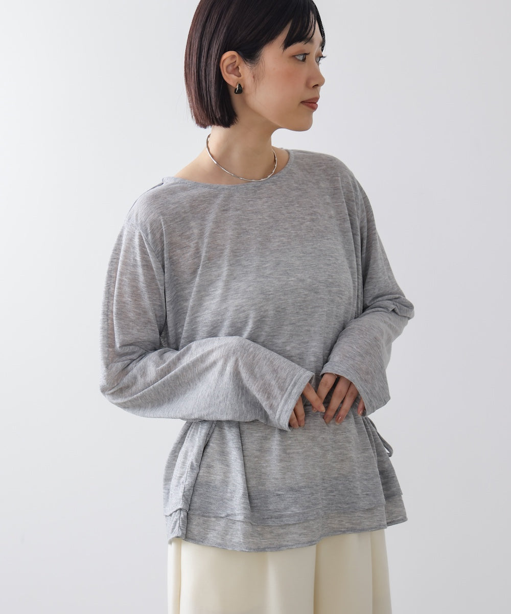 【WEB限定】オーバーサイズシアーウエストマークトップス