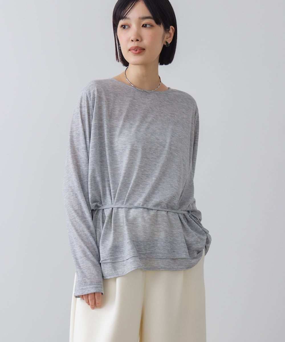 【WEB限定】オーバーサイズシアーウエストマークトップス