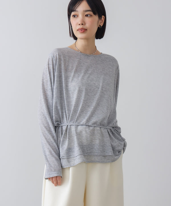 【WEB限定】オーバーサイズシアーウエストマークトップス