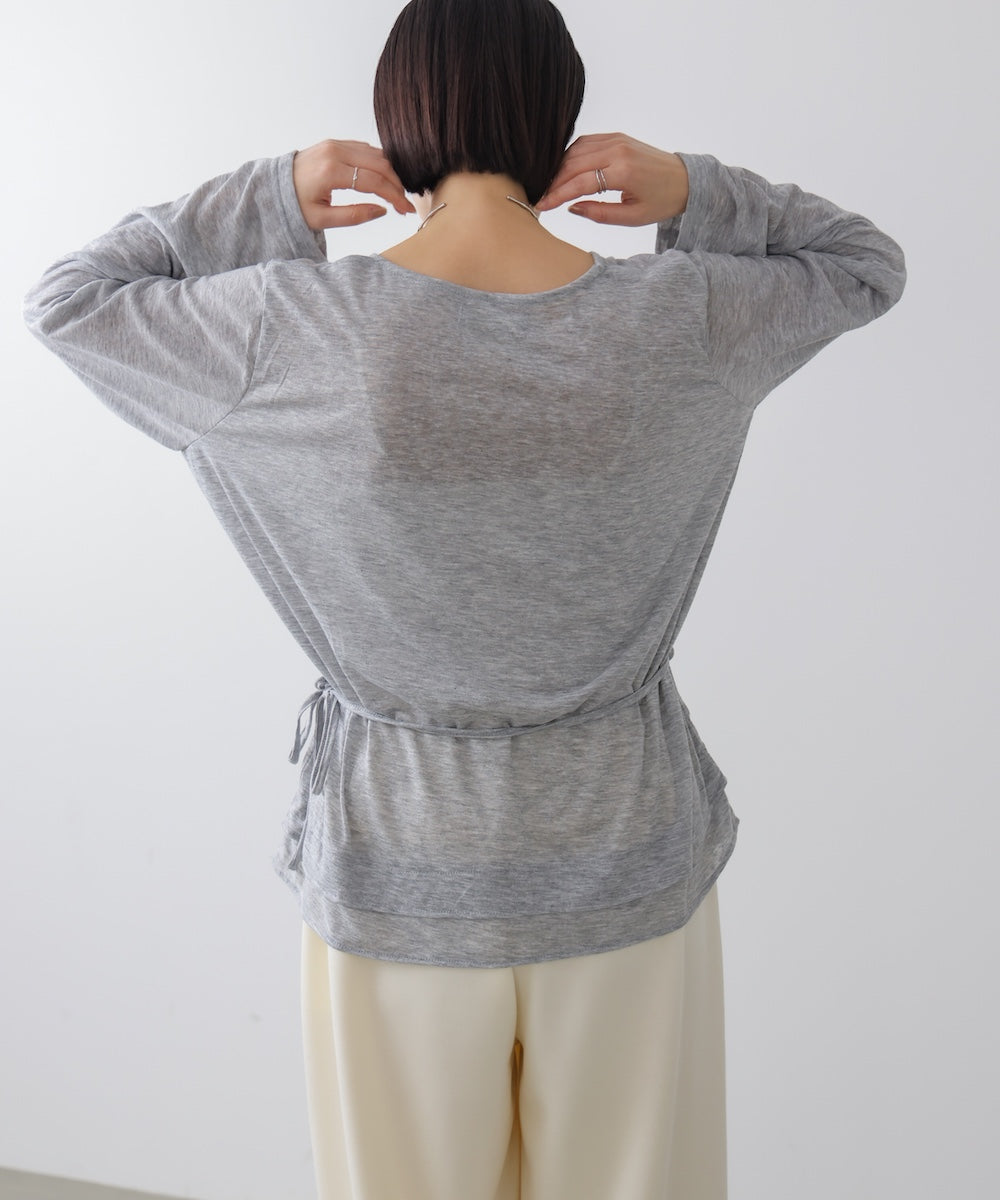 【WEB限定】オーバーサイズシアーウエストマークトップス