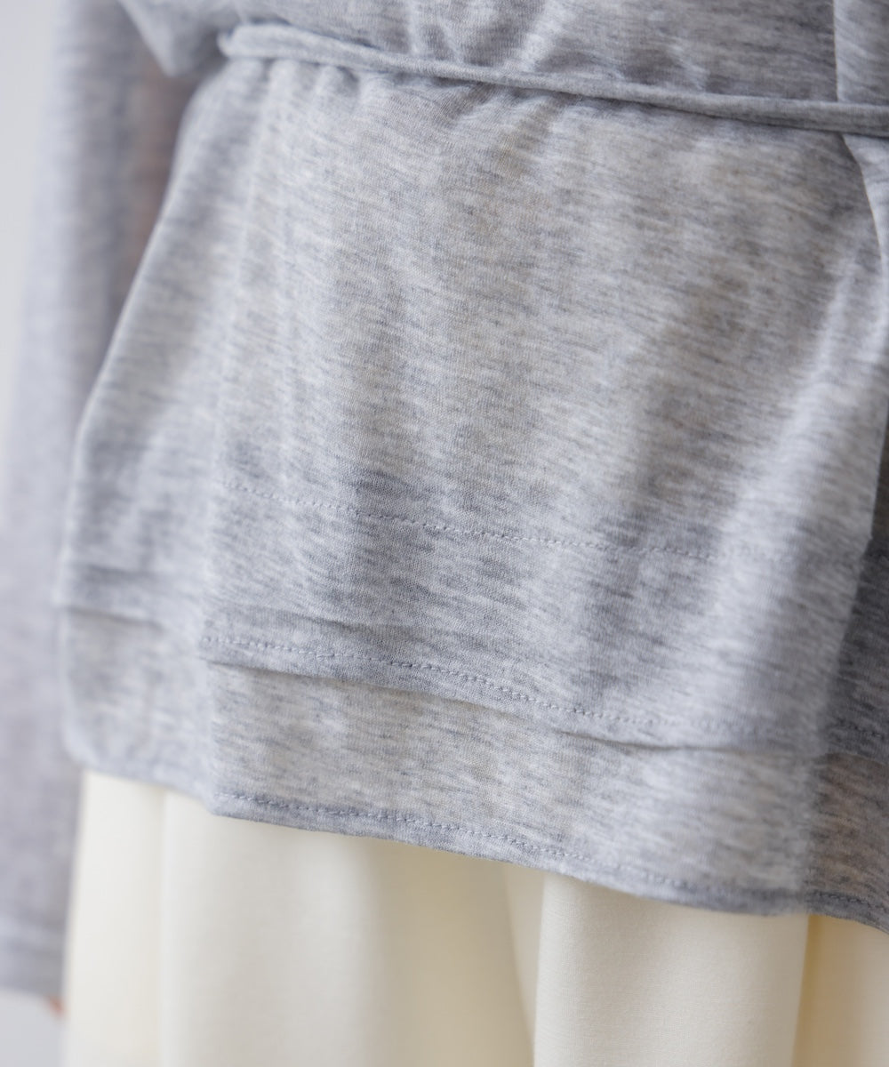 【WEB限定】オーバーサイズシアーウエストマークトップス