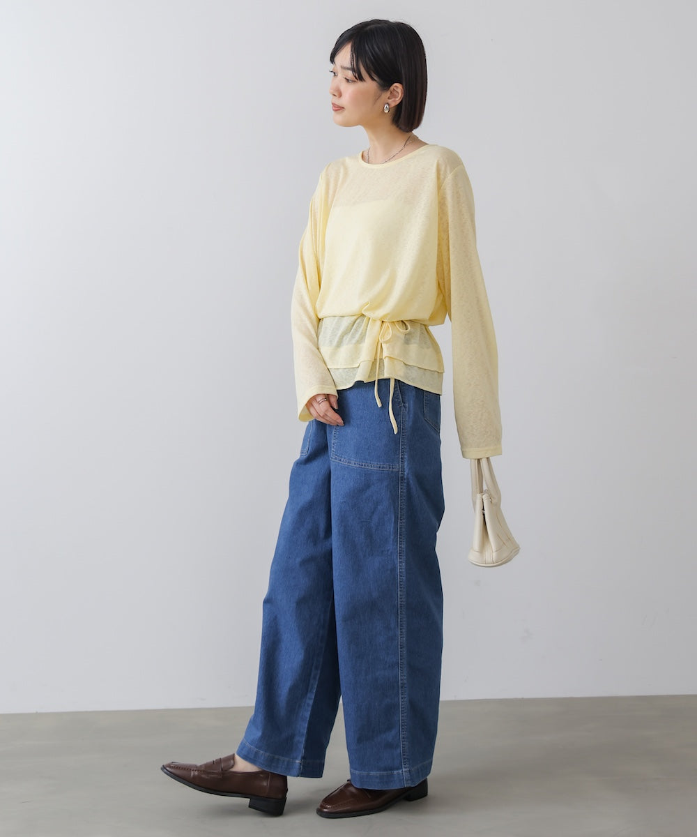 【WEB限定】オーバーサイズシアーウエストマークトップス