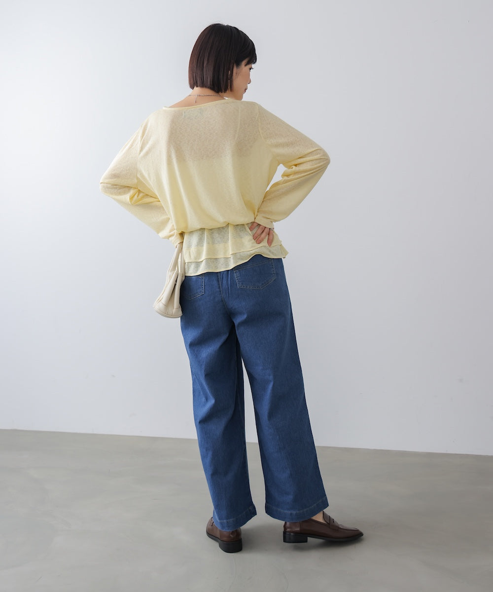 【WEB限定】オーバーサイズシアーウエストマークトップス