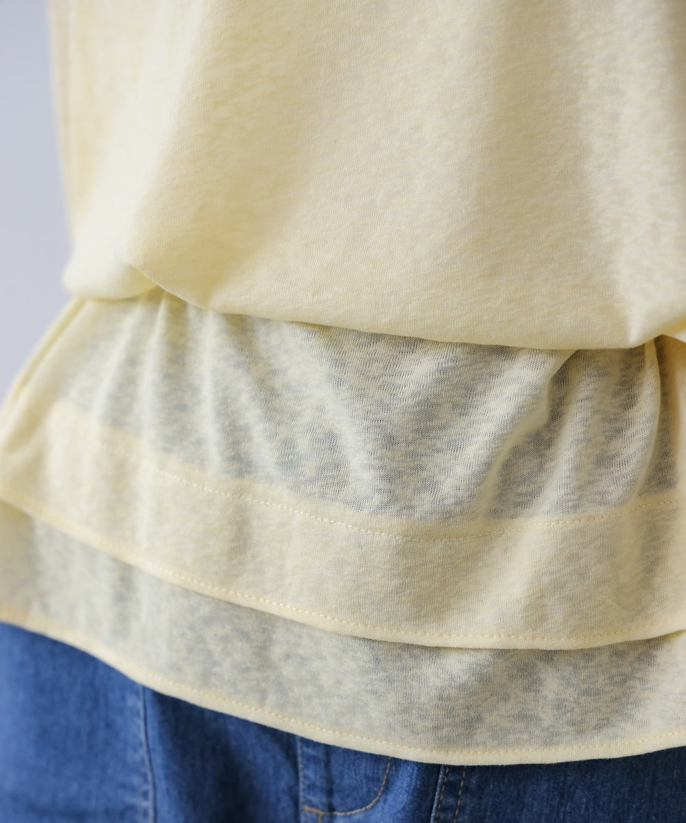 【WEB限定】オーバーサイズシアーウエストマークトップス