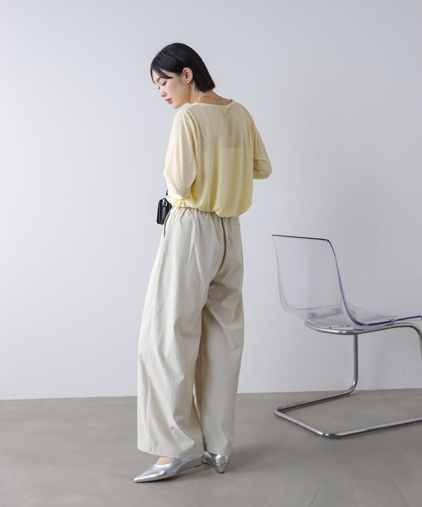 【WEB限定】オーバーサイズシアーウエストマークトップス