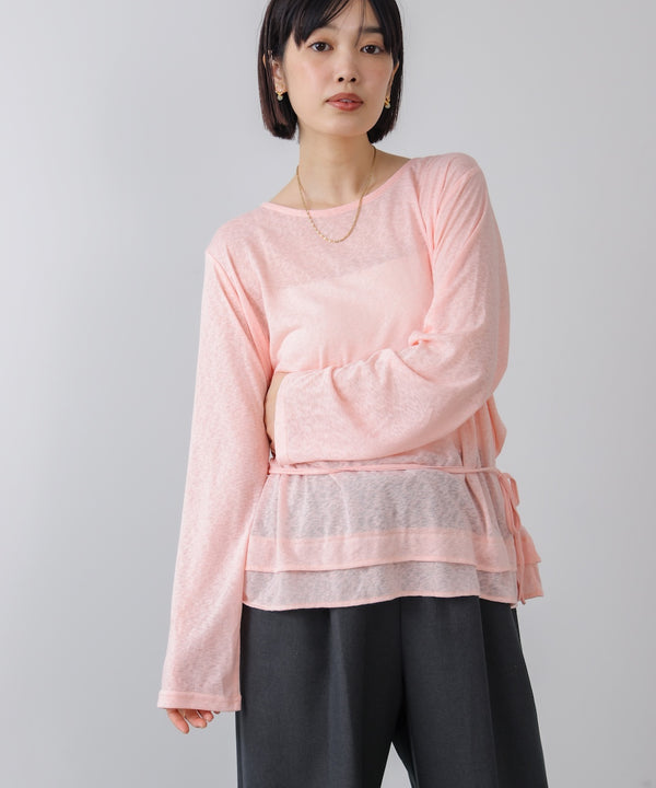 【WEB限定】オーバーサイズシアーウエストマークトップス