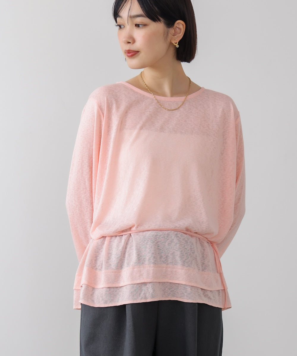 【WEB限定】オーバーサイズシアーウエストマークトップス