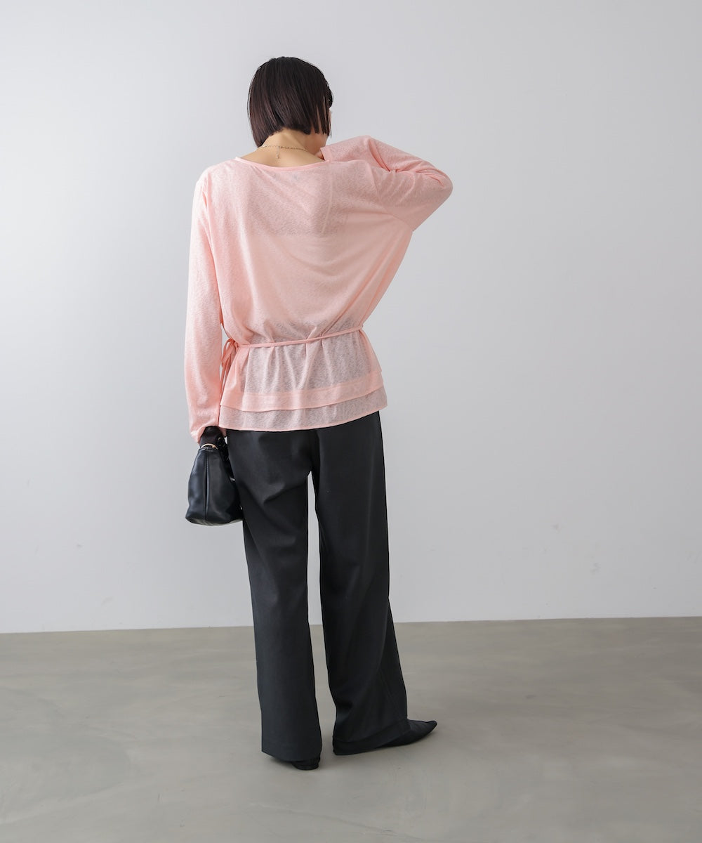 【WEB限定】オーバーサイズシアーウエストマークトップス