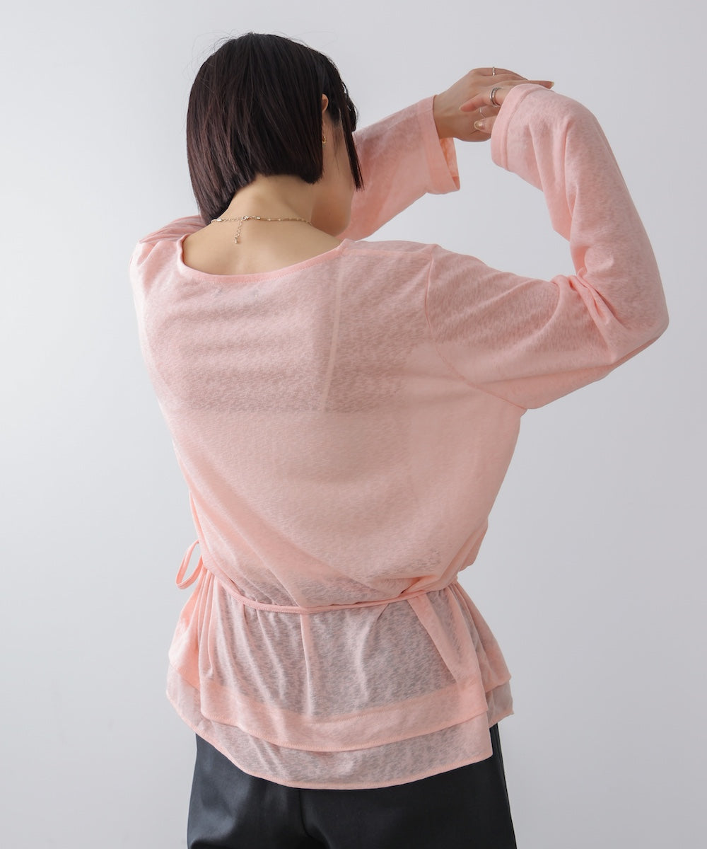 【WEB限定】オーバーサイズシアーウエストマークトップス