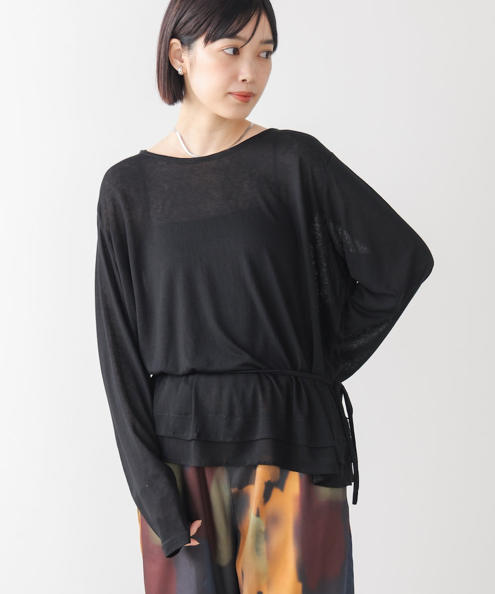 【WEB限定】オーバーサイズシアーウエストマークトップス