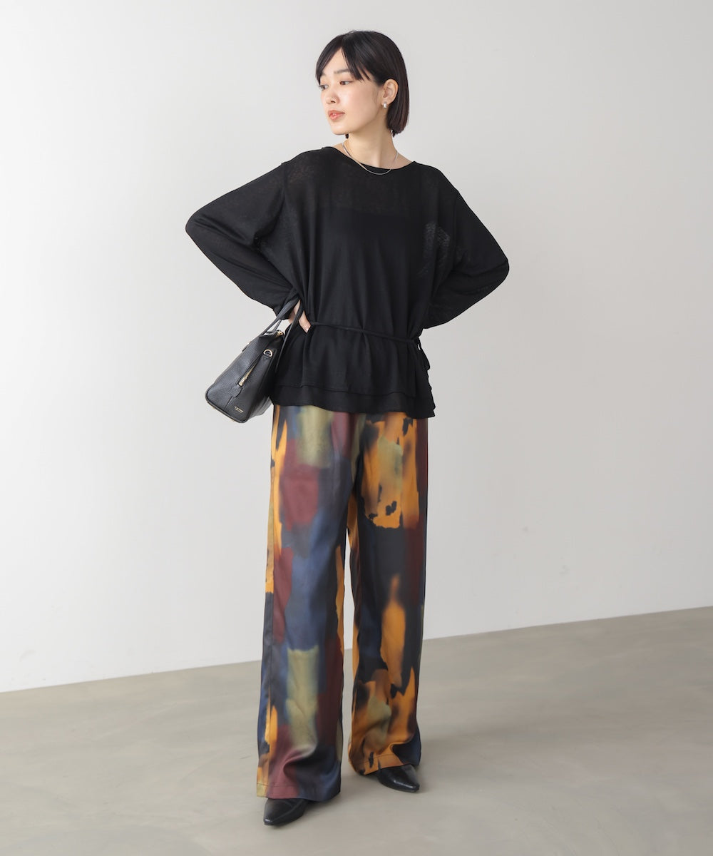 【WEB限定】オーバーサイズシアーウエストマークトップス