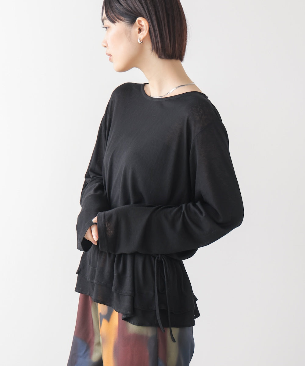【WEB限定】オーバーサイズシアーウエストマークトップス