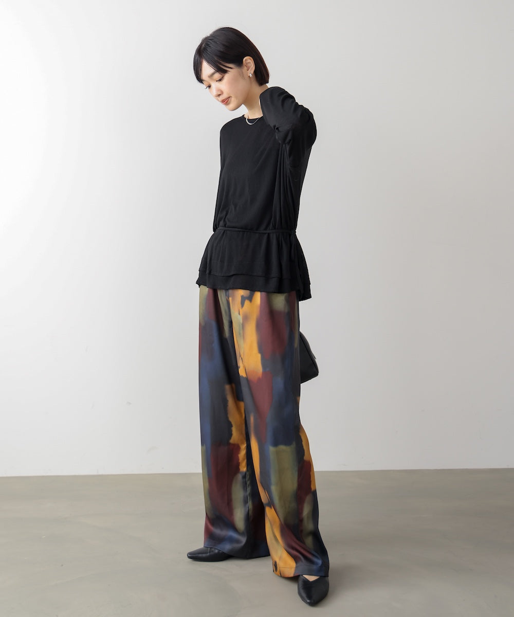 【WEB限定】オーバーサイズシアーウエストマークトップス